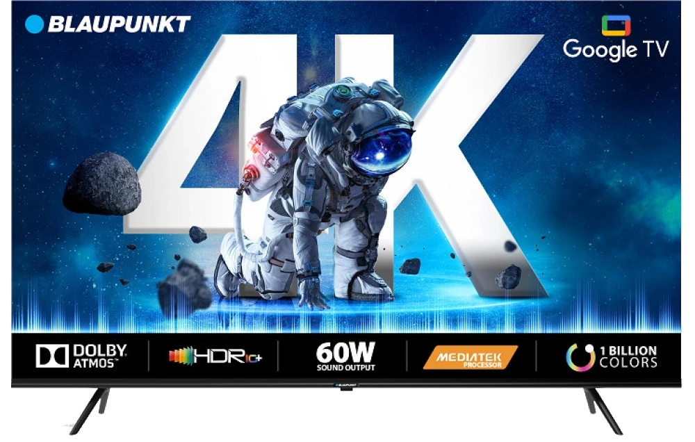 Blaupunkt CyberSound G2 Series 164 cm (65 inch) Ultra HD (4K) LED Smart Google TV with Dolby Atmos & 60 W Sound Output (65CSGT7024)